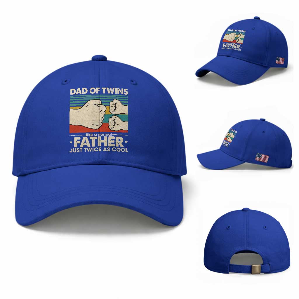 Retro Twin Dad Baseball Cap Like A Normal But Just Twice As Cool