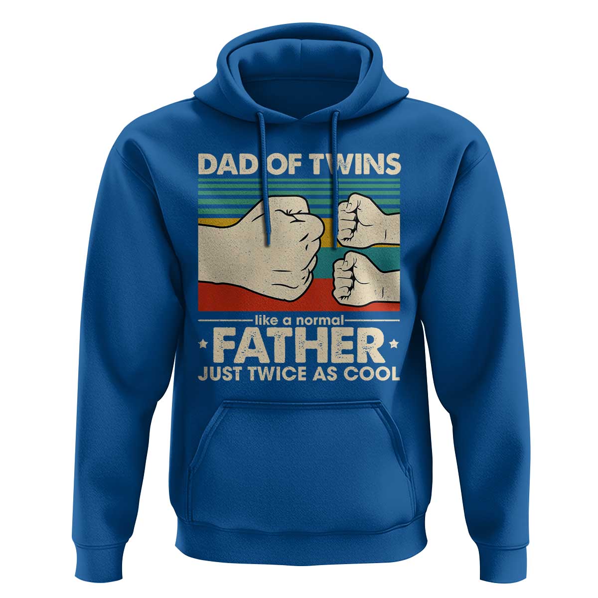 Retro Twin Dad Hoodie Like A Normal But Just Twice As Cool