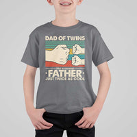 Retro Twin Dad T Shirt For Kid Like A Normal But Just Twice As Cool