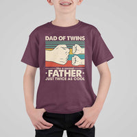 Retro Twin Dad T Shirt For Kid Like A Normal But Just Twice As Cool