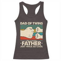 Retro Twin Dad Racerback Tank Top Like A Normal But Just Twice As Cool