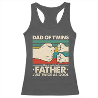 Retro Twin Dad Racerback Tank Top Like A Normal But Just Twice As Cool