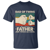Retro Twin Dad T Shirt Like A Normal But Just Twice As Cool