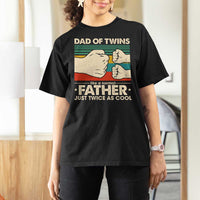 Retro Twin Dad T Shirt For Women Like A Normal But Just Twice As Cool