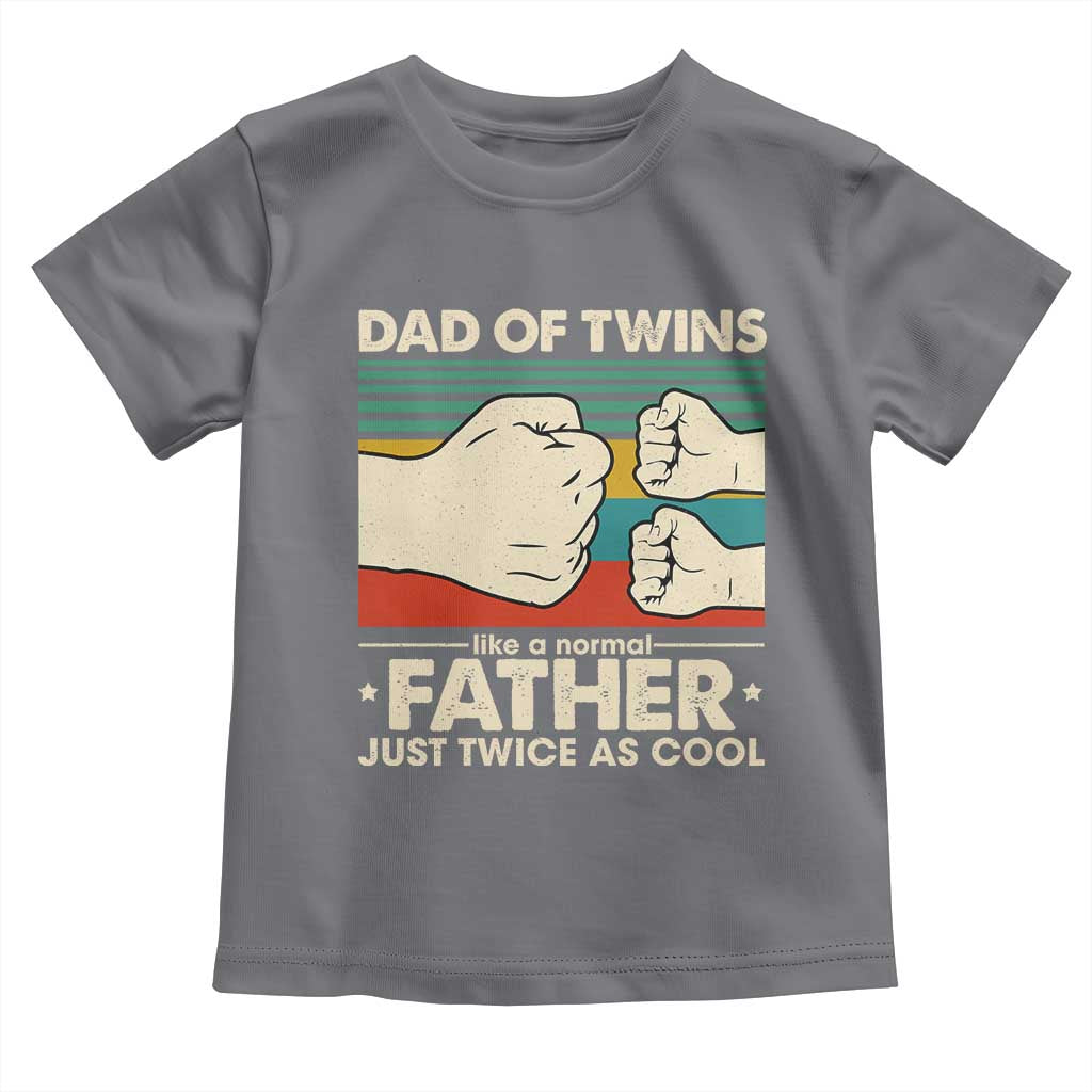 Retro Twin Dad Toddler T Shirt Like A Normal But Just Twice As Cool