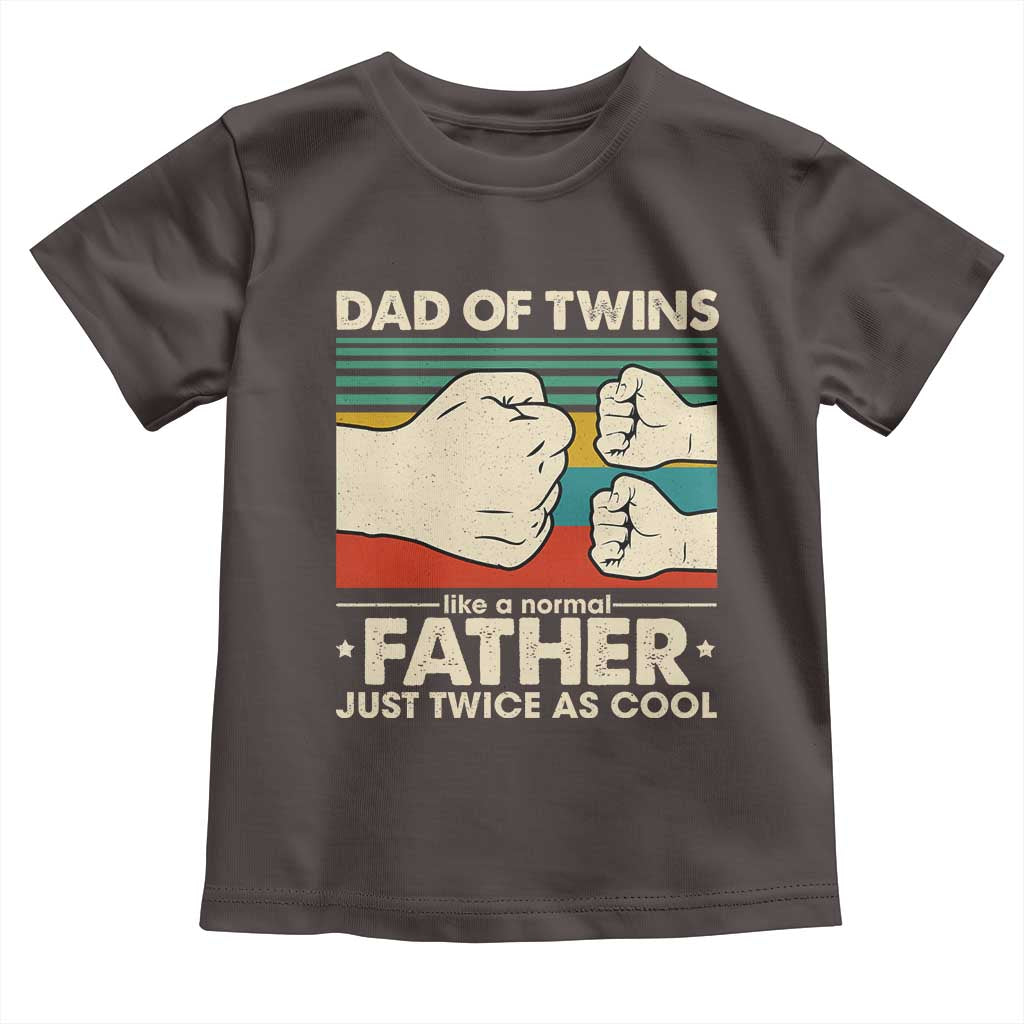 Retro Twin Dad Toddler T Shirt Like A Normal But Just Twice As Cool