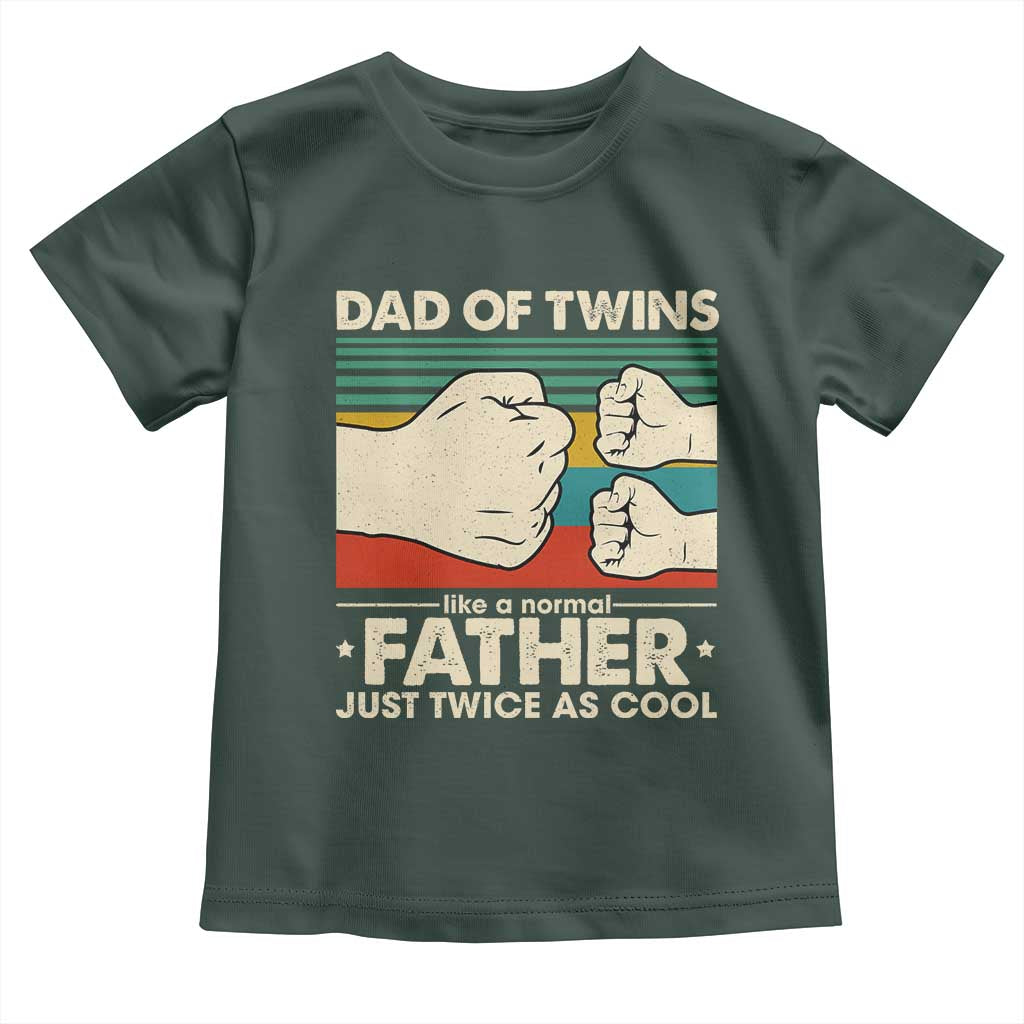 Retro Twin Dad Toddler T Shirt Like A Normal But Just Twice As Cool
