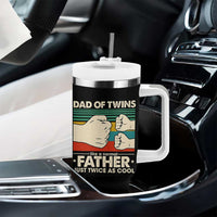 Retro Twin Dad Tumbler With Handle Like A Normal But Just Twice As Cool