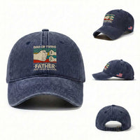 Retro Twin Dad Washed Cotton Baseball Cap Like A Normal But Just Twice As Cool