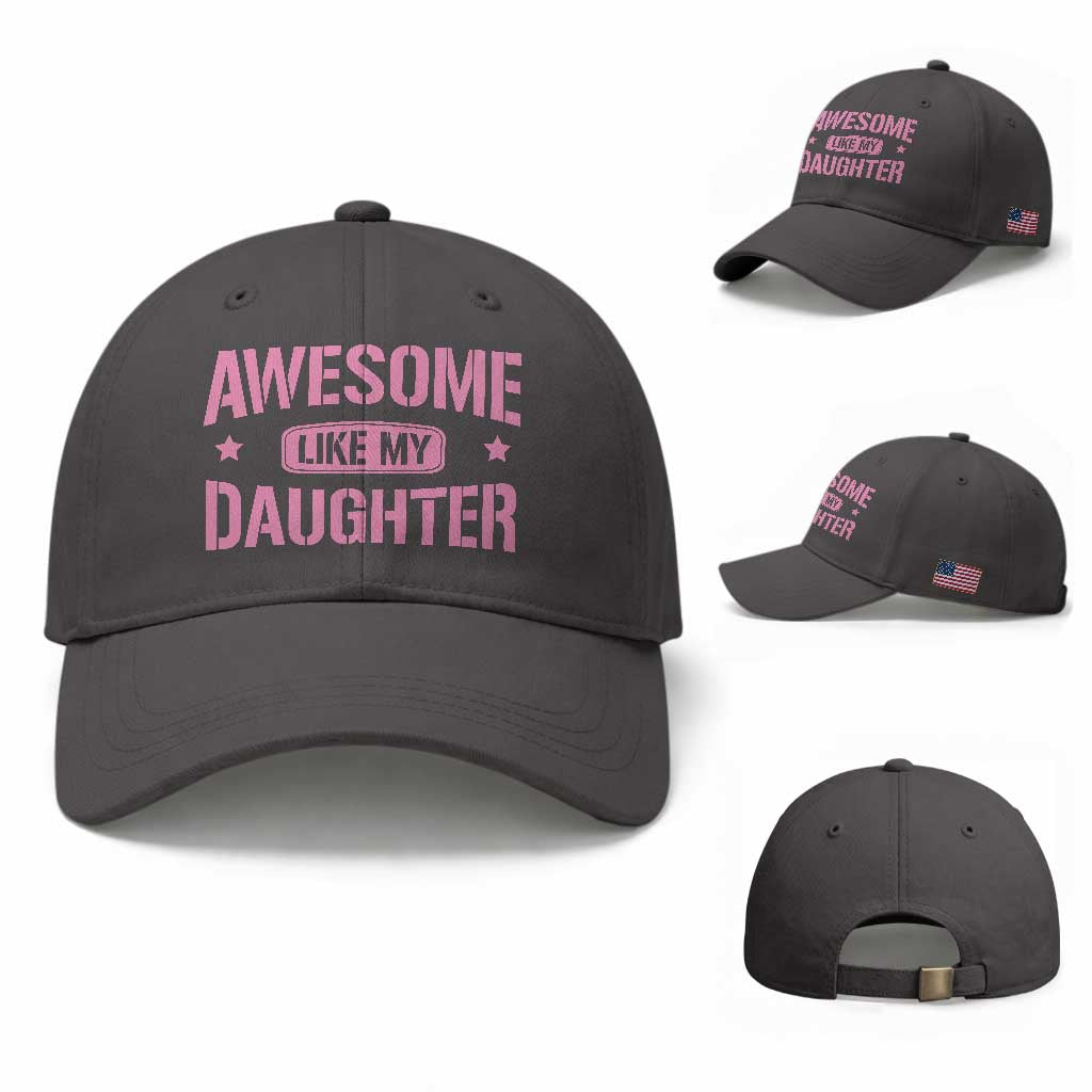 Awesome Like My Daughter Baseball Cap Funny Girl Dad Fathers Day