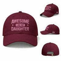 Awesome Like My Daughter Baseball Cap Funny Girl Dad Fathers Day