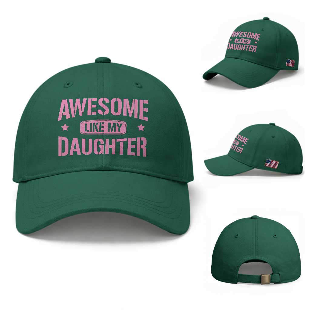 Awesome Like My Daughter Baseball Cap Funny Girl Dad Fathers Day