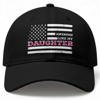 Awesome Like My Daughter Baseball Cap Girl Dad Father's Day American Flag