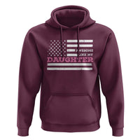 Awesome Like My Daughter Hoodie Girl Dad Father's Day American Flag