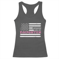 Awesome Like My Daughter Racerback Tank Top Girl Dad Father's Day American Flag
