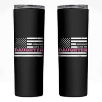 Awesome Like My Daughter Skinny Tumbler Girl Dad Father's Day American Flag