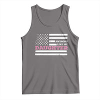 Awesome Like My Daughter Tank Top Girl Dad Father's Day American Flag