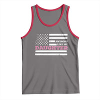 Awesome Like My Daughter Tank Top Girl Dad Father's Day American Flag