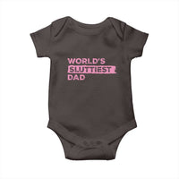 Worlds Sluttiest Dad Baby Onesie Funny Meme Joke