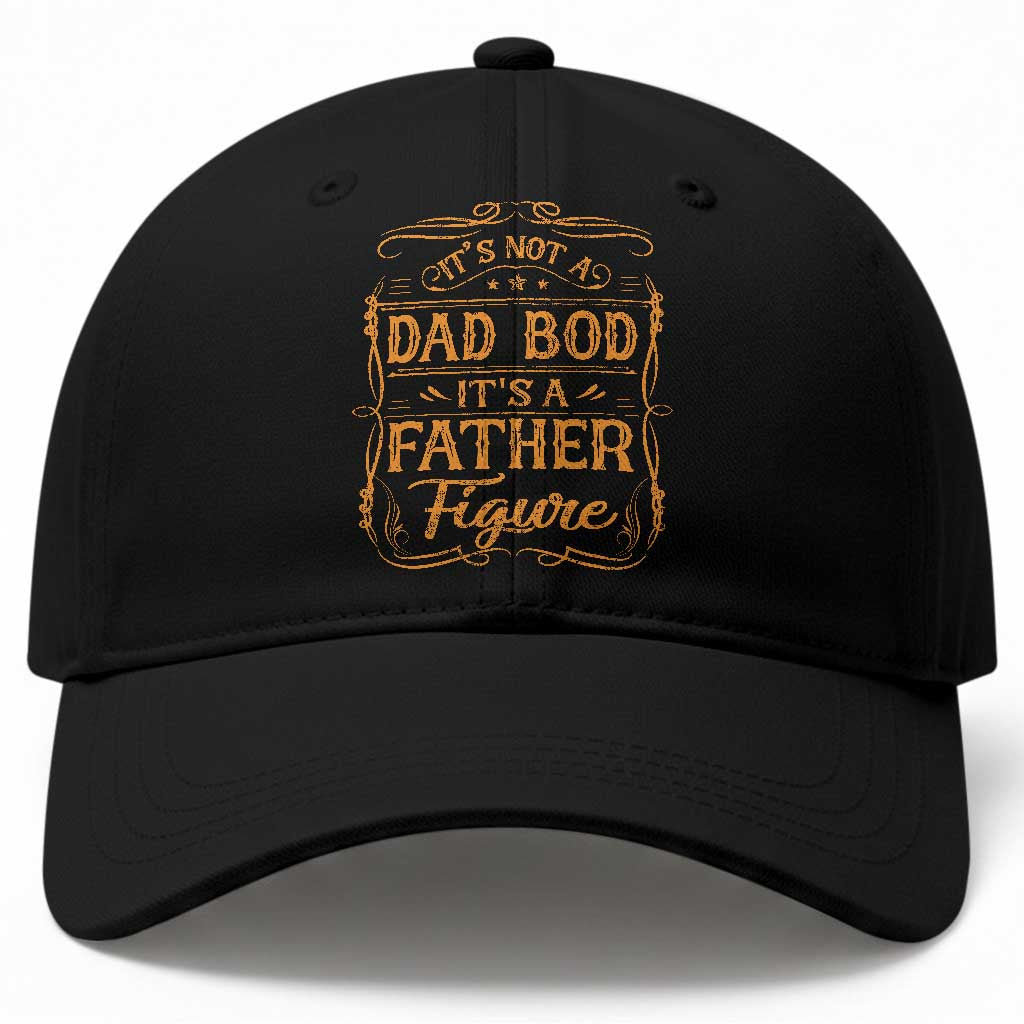 It's Not A Dad Bod It's A Father Figure Baseball Cap Fathers Day Funny Retro Vintage