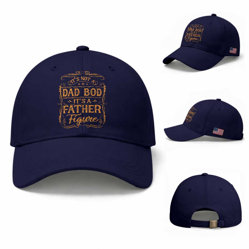 It's Not A Dad Bod It's A Father Figure Baseball Cap Fathers Day Funny Retro Vintage