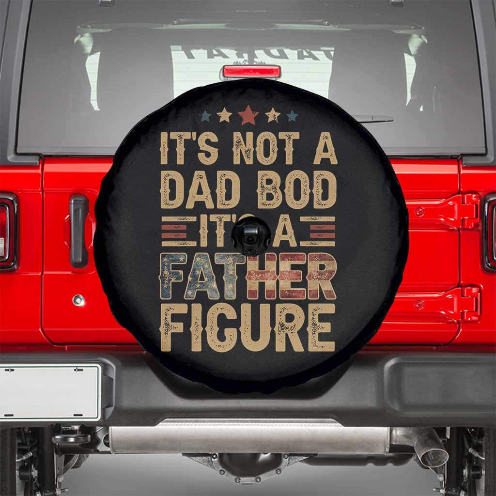 It's Not A Dad Bod It's A Father Figure Spare Tire Cover Funny Retro Vintage American Flag