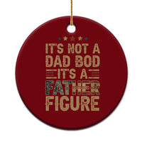 It's Not A Dad Bod It's A Father Figure Ceramic Ornament Funny Retro Vintage American Flag - Wonder Print Shop