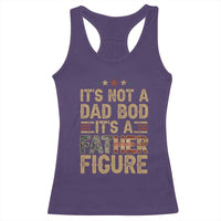 It's Not A Dad Bod It's A Father Figure Racerback Tank Top Funny Retro Vintage American Flag