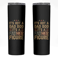 It's Not A Dad Bod It's A Father Figure Skinny Tumbler Funny Retro Vintage American Flag