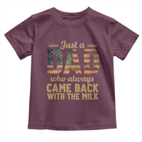 Just A Dad Who Always Came Back With The Milk Toddler T Shirt Retro American Flag