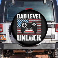Funny New Dad Spare Tire Cover First Fathers Day Dad Level Unlocked Gaming Gamer - Wonder Print Shop