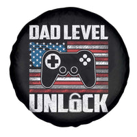 Funny New Dad Spare Tire Cover First Fathers Day Dad Level Unlocked Gaming Gamer - Wonder Print Shop