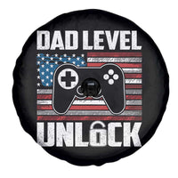 Funny New Dad Spare Tire Cover First Fathers Day Dad Level Unlocked Gaming Gamer - Wonder Print Shop
