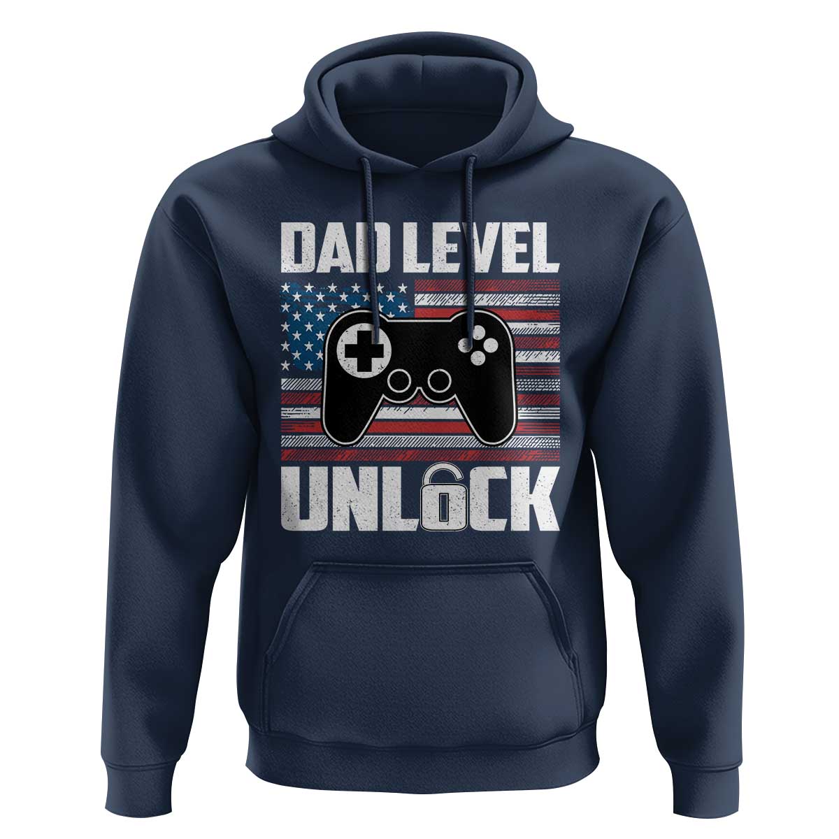 Funny New Dad Hoodie First Fathers Day Dad Level Unlocked Gaming Gamer - Wonder Print Shop