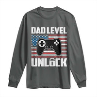 Funny New Dad Long Sleeve Shirt First Fathers Day Dad Level Unlocked Gaming Gamer - Wonder Print Shop