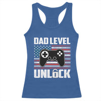 Funny New Dad Racerback Tank Top First Fathers Day Dad Level Unlocked Gaming Gamer - Wonder Print Shop