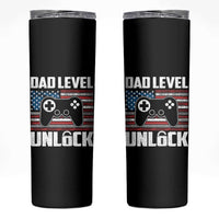 Funny New Dad Skinny Tumbler First Fathers Day Dad Level Unlocked Gaming Gamer - Wonder Print Shop