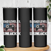 Funny New Dad Skinny Tumbler First Fathers Day Dad Level Unlocked Gaming Gamer - Wonder Print Shop