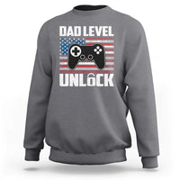 Funny New Dad Sweatshirt First Fathers Day Dad Level Unlocked Gaming Gamer - Wonder Print Shop