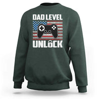 Funny New Dad Sweatshirt First Fathers Day Dad Level Unlocked Gaming Gamer - Wonder Print Shop