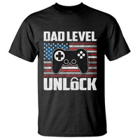 Funny New Dad T Shirt First Fathers Day Dad Level Unlocked Gaming Gamer - Wonder Print Shop