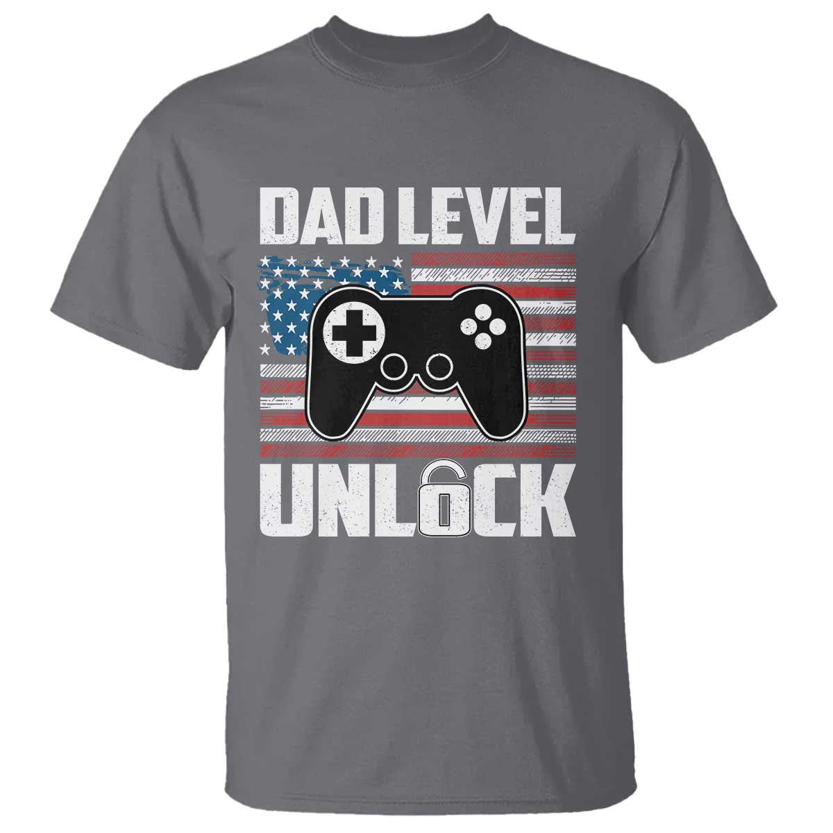 Funny New Dad T Shirt First Fathers Day Dad Level Unlocked Gaming Gamer - Wonder Print Shop