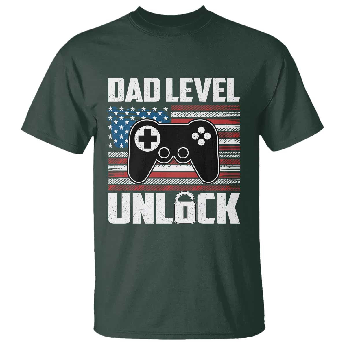 Funny New Dad T Shirt First Fathers Day Dad Level Unlocked Gaming Gamer - Wonder Print Shop