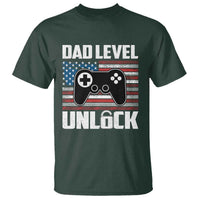 Funny New Dad T Shirt First Fathers Day Dad Level Unlocked Gaming Gamer - Wonder Print Shop