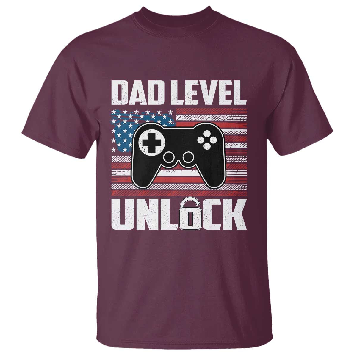 Funny New Dad T Shirt First Fathers Day Dad Level Unlocked Gaming Gamer - Wonder Print Shop