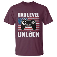 Funny New Dad T Shirt First Fathers Day Dad Level Unlocked Gaming Gamer - Wonder Print Shop
