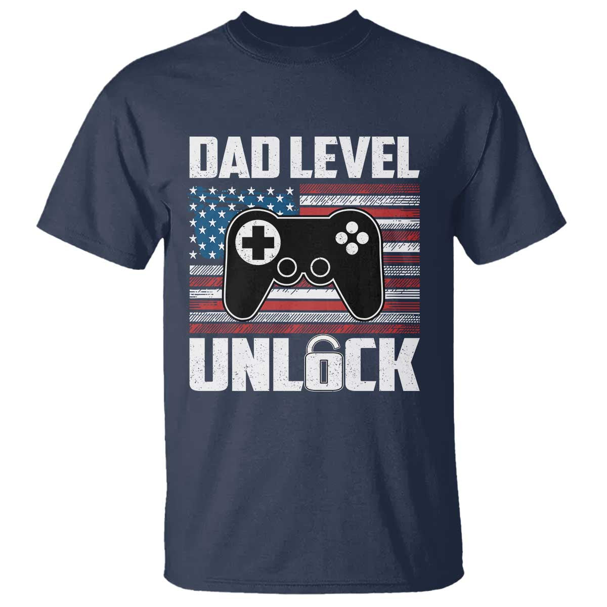 Funny New Dad T Shirt First Fathers Day Dad Level Unlocked Gaming Gamer - Wonder Print Shop