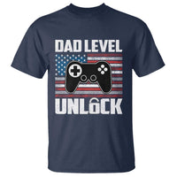 Funny New Dad T Shirt First Fathers Day Dad Level Unlocked Gaming Gamer - Wonder Print Shop