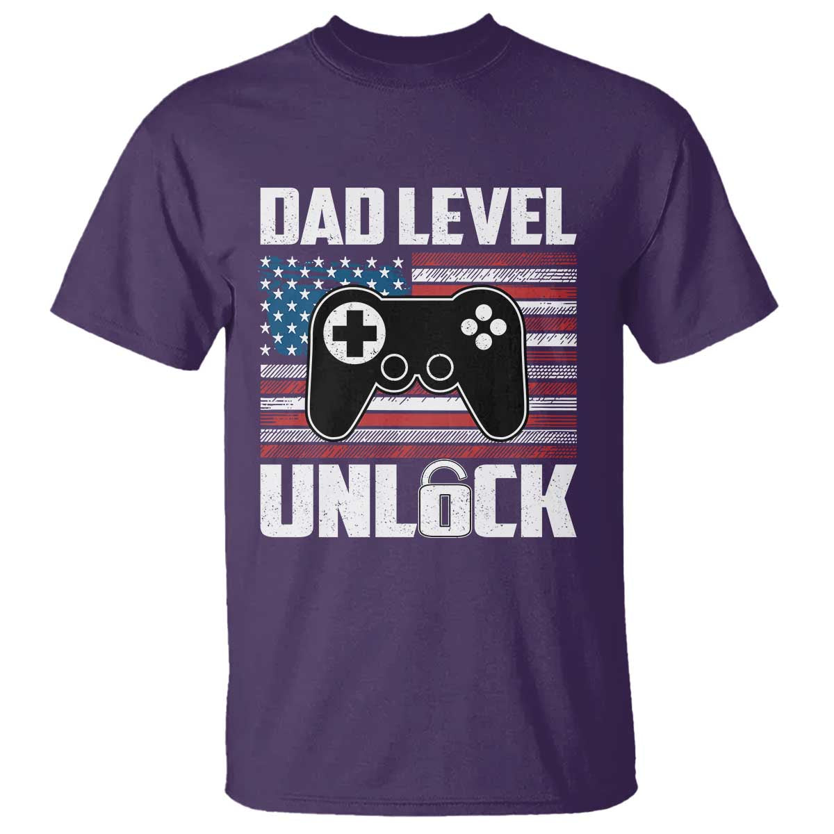 Funny New Dad T Shirt First Fathers Day Dad Level Unlocked Gaming Gamer - Wonder Print Shop