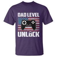 Funny New Dad T Shirt First Fathers Day Dad Level Unlocked Gaming Gamer - Wonder Print Shop